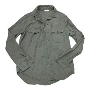 Aeropostale Olive Green Lyocell Long Sleeve Button Down XS